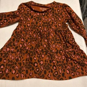 Okie Dokie Baby's Animal Print Dress Brown & Black Size 12 Months